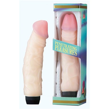 Realistyczny wibrator żelowy Rubber Pink Vibrator