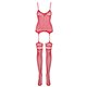 Bodystocking F214 czerwone S/M/L