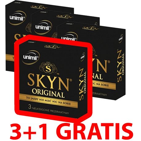 Zestaw promocyjny Unimil SKYN Original (3szt.) 3 opakowania + 1 opakowanie GRATIS