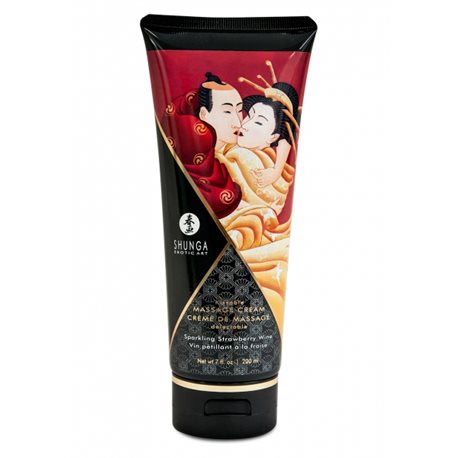 Shunga - Strawberry Wine Kissable Massage Cream 200 ml