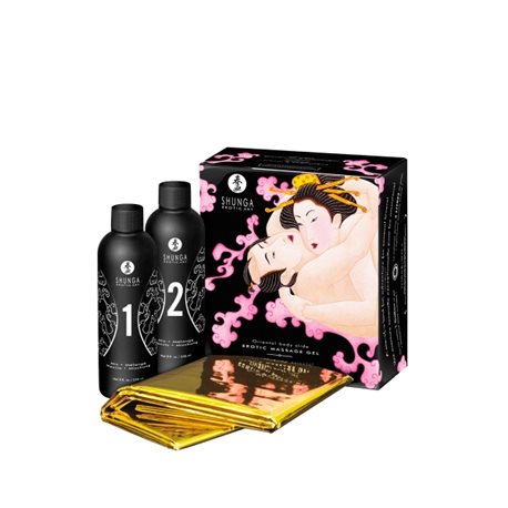 Shunga - Strawberry & Champagne Massage Gel 2 x 250 ml