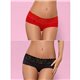 Lacea szorty DUO PACK czarne i czerwone S/M