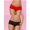 Lacea szorty DUO PACK czarne i czerwone S/M