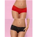 Obsessive Lacea szorty DUO PACK czarne i czerwone L/XL 