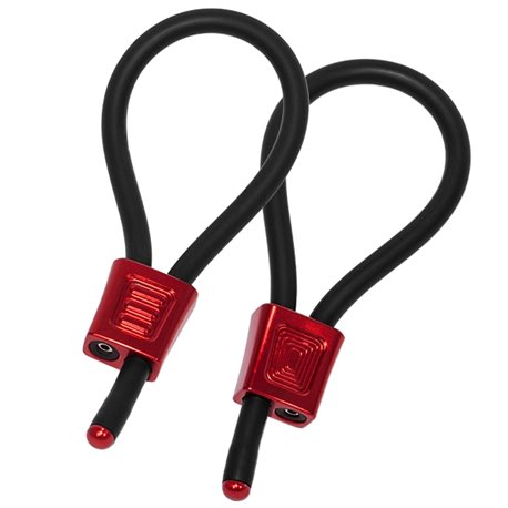ElectraStim - Prestige Electraloops 2 x Regulowany Cockring (czerwony)