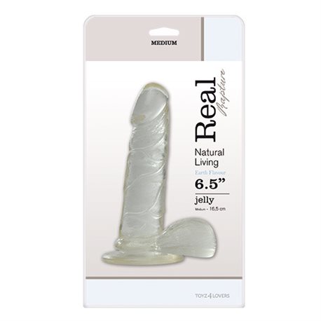 JELLY DILDO REAL RAPTURE CLEAR 6,5""