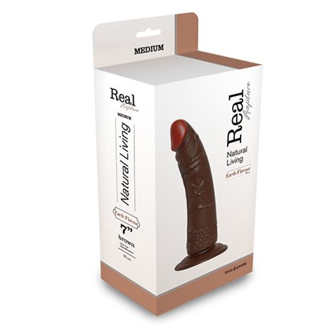 REALISTIC DILDO REAL RAPTURE BROWN 7""
