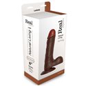 REALISTIC DILDO REAL RAPTURE BROWN 8""