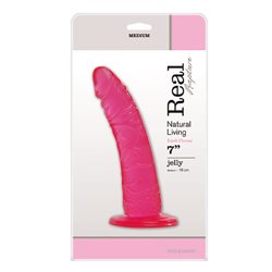 JELLY DILDO REAL RAPTURE PINK 7""