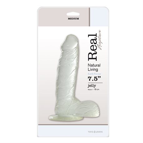 JELLY DILDO REAL RAPTURE CLEAR 7.5""