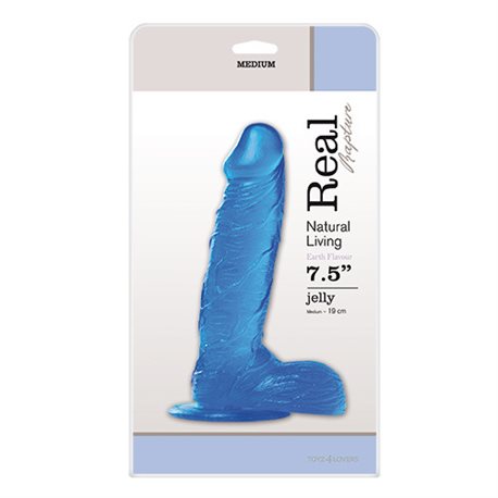 JELLY DILDO REAL RAPTURE BLUE 7,5""