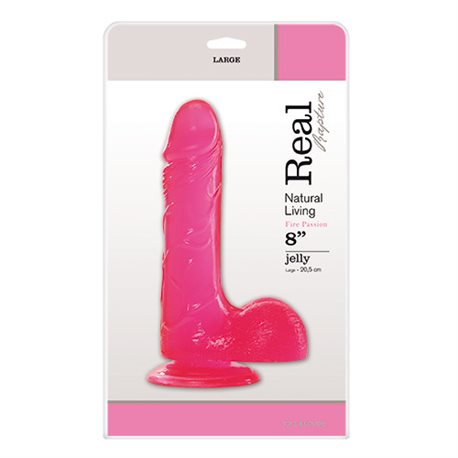 JELLY DILDO REAL RAPTURE PINK 8""