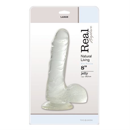 JELLY DILDO REAL RAPTURE CLEAR 8""