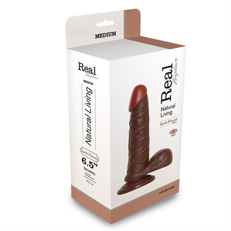 REALISTIC VIBRATOR REAL RAPTURE BROWN 6.5""