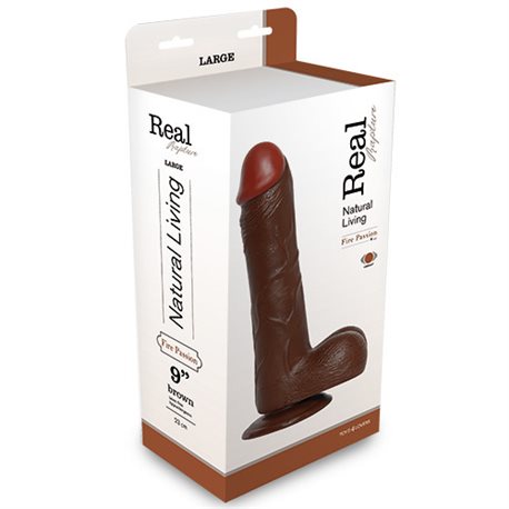 REALISTIC VIBRATOR REAL RAPTURE BROWN 9""