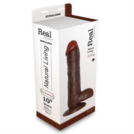 REALISTIC VIBRATOR REAL RAPTURE BROWN 10""