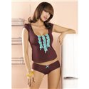 Obsessive Gossip top i szorty S/M