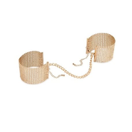 Bijoux Indiscrets - Gold metallic mesh handcuffs